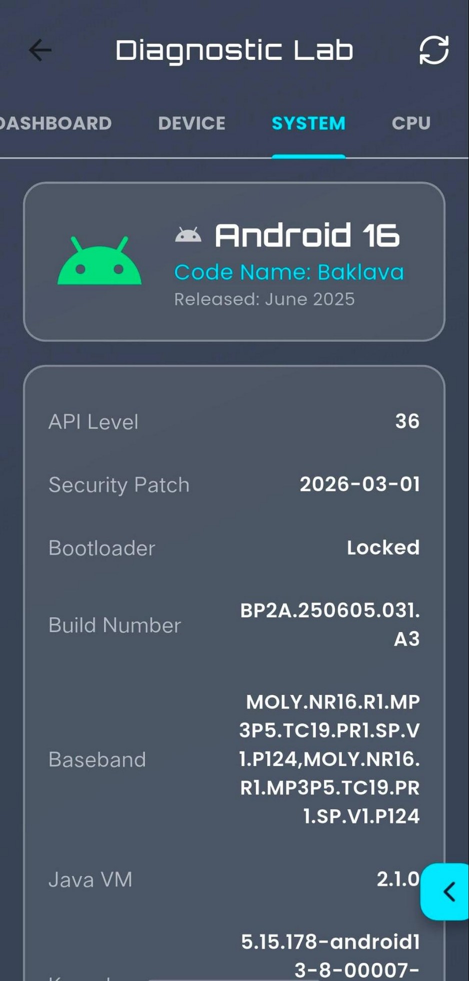 Explain My Phone — Diagnostic Lab screen