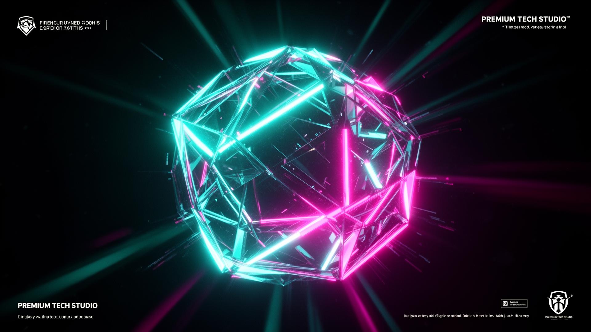 Versanyx Studios geometric neon orb